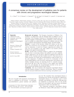 EAN consensus on palliative care - the European Board of Neurology