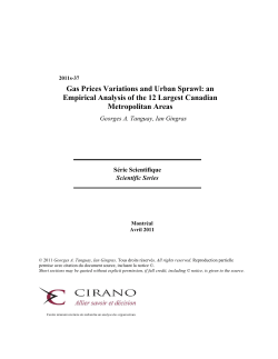 Gas Prices Variations and Urban Sprawl: an Empirical