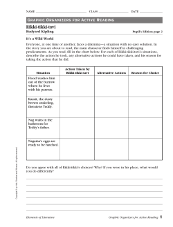 Rikki-tikki-tavi Graphic Organizers for Active Reading