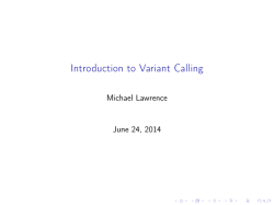 Introduction to Variant Calling