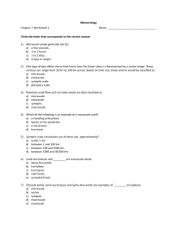 Meteorology Chapter 7 Worksheet 1 Name: Circle the letter that
