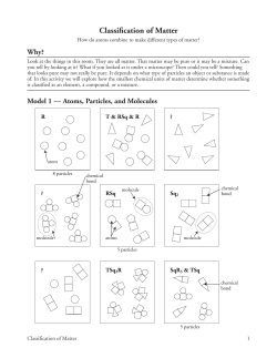 01 POGIL Classification of Matter 7 Classification of Matter