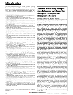Discrete alternating hotspot islands formed by interaction of magma