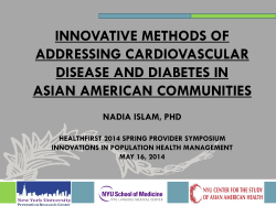 Cardiovascular Disease and Diabetes in Asian Americans