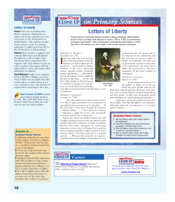 on Primary Sources on Primary Sources