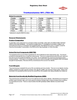 Triethanolamine 99% (TEA 99) - Safety Data Sheet