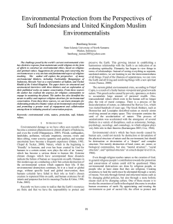 Environmental Protection from the Perspectives of Sufi Indonesians