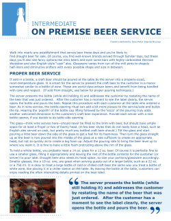 on premise beer service