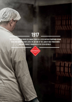 1917. This is the year when the unique story of a Czech butcher