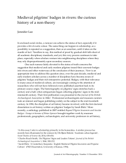 Medieval pilgrims` badges in rivers