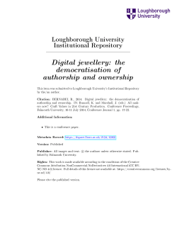 the democratisation of authorship and ownership