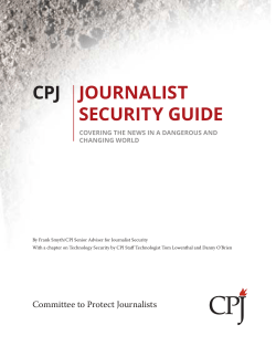 CPJ Journalist Security Guide - Committee to Protect Journalists