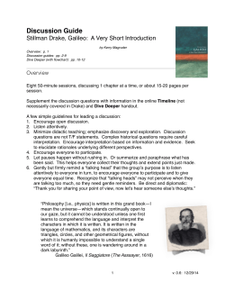Discussion guide for Stillman Drake, Galileo