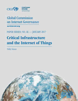 Critical Infrastructure and the Internet of Things