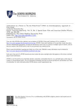 Ambivalence as a Theme in "On the Waterfront"