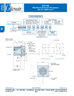 MS27469 Wall Mount Hermetic Receptacle MS27469 Y 11 N 35 P A
