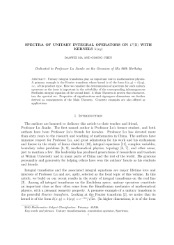 SPECTRA OF UNITARY INTEGRAL OPERATORS ON L2(R) WITH