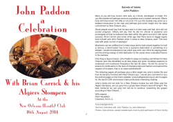 John Paddon a Celebration