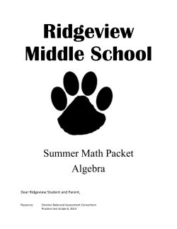 Algebra summer answers