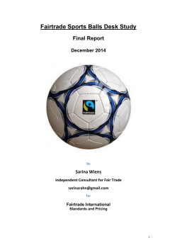 Fairtrade Sports Balls Desk Study