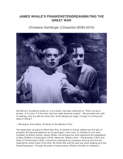 JAMES WHALE`S FRANKENSTEINS REANIMATING