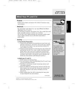 MIND YOUR P`S AND C`S