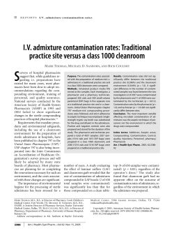 IV admixture contamination rates