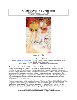 AH/HS 3666: The Grotesque - H-Net