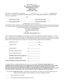 Ivy Lease Agreement - Ivy Hall Apartments