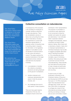 Collective consultation on redundancies