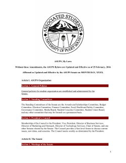 1 ASUPS | By Laws Without these Amendments, the ASUPS Bylaws
