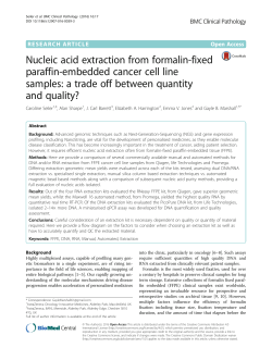 Nucleic acid extraction from formalin-fixed paraffin