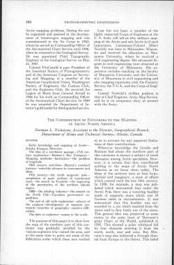 The Contribution of Explorers to the Mapping of Arctic North
