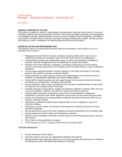 Job Description - DU Professional Education