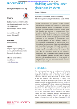 Modelling water flow under glaciers and ice sheets