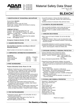 Material Safety Data Sheet