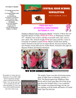 Central High School Newsletter We Won Homecoming!!!!!!!!!!!!!!!