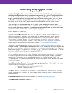 Associate of Science in Health Information