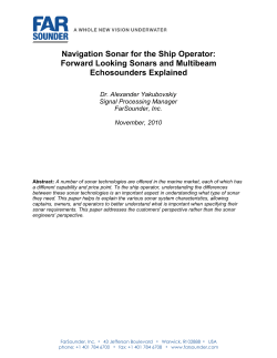 Navigation Sonar for the Ship Operator: Forward