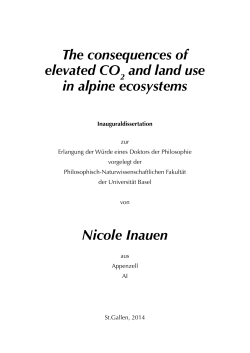 The consequences of elevated CO and land use in alpine
