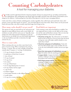 Counting Carbohydrates