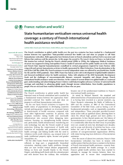 State humanitarian verticalism versus universal health