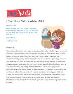 Chocolate Milk or White Milk? - The Syracuse City School District