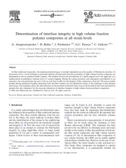 Determination of interface integrity in high volume fraction polymer