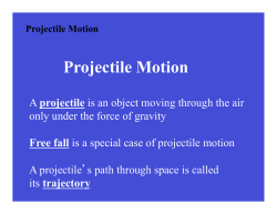 projectile motion - Princeton High School