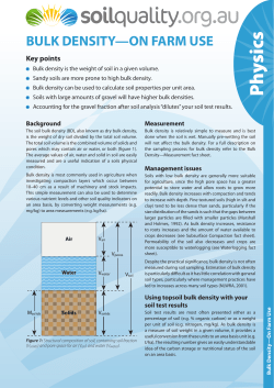 bulk density—on farm use