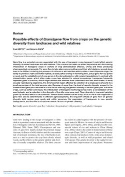 Possible effects of (trans)gene flow from crops on the genetic