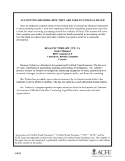 ACCOUNTING RECORDS - Association of Certified Fraud Examiners