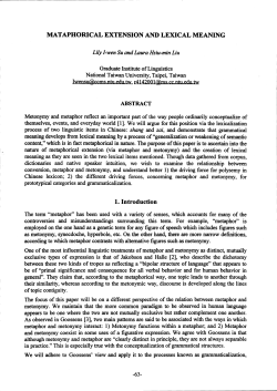 mataphorical extension and lexical meaning