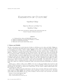 Elements of Culture